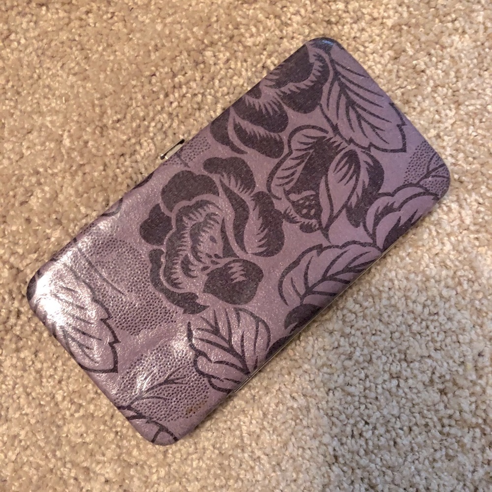 Purple floral wallet